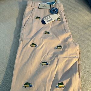 NWT | Size 35 | Unfinished Length | Embroidered Woody Wagon Chinos